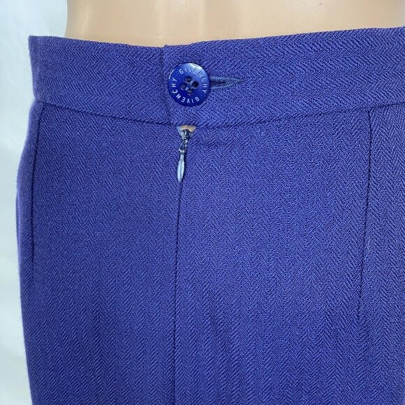 Vintage Givenchy Women’s Wool Twill Pencil Skirt Marine Blue Size 29 - Picture 11 of 16